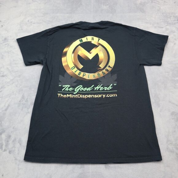 Gildan Shirt Mens M Black Short Sleeve Crew Neck Cotton Graphic Print Casual Tee - Picture 12 of 16